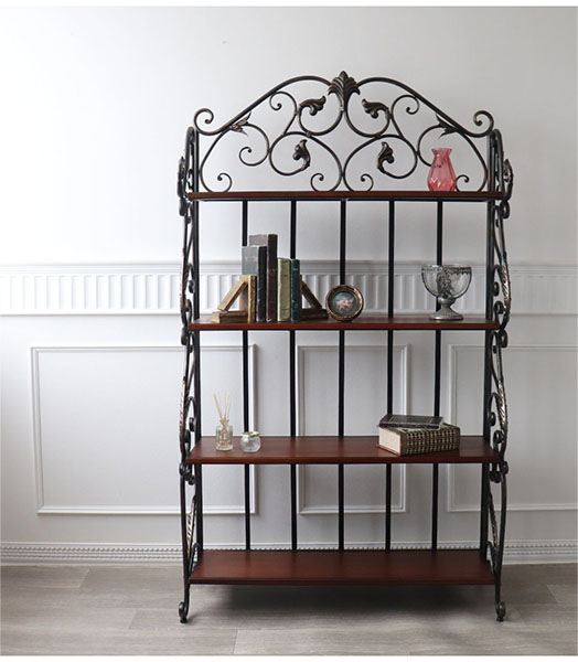 吊り下げキッチンシェルフ アンティークウッド アイアンラック