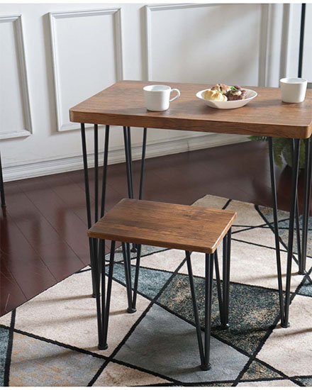 ダイニングテーブルセット 2人用 幅80cm おしゃれ ダークブラウン