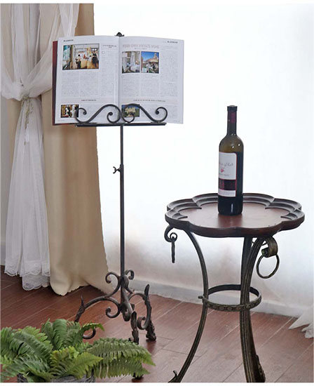 シャビーウッドシリーズ リーフアイアン イーゼルスタンド（譜面台