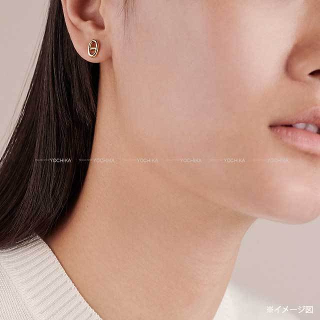 HERMES エルメス ピアス シェーヌダンクル ファランドール TPM ローズ