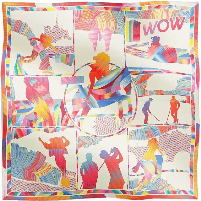 2023年 秋冬 HERMES エルメス スカーフ カレ90 京都マーブル ノーマル