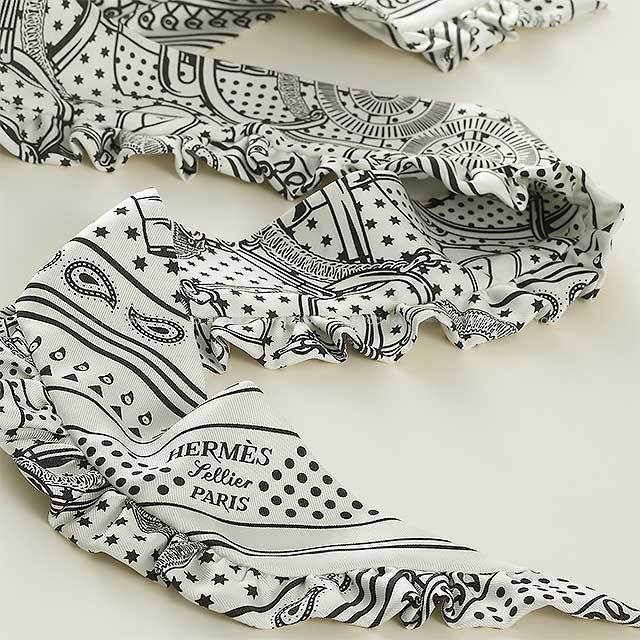 HERMES エルメス スカーフ ツイリー フリル エプロンドール バンダナ