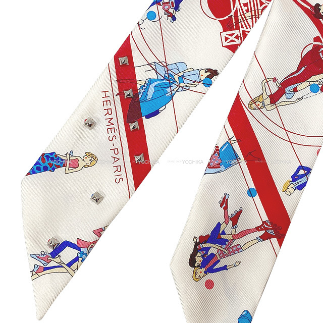 HERMES エルメス スカーフ ツイリー エクスリブリス パリジェンヌ