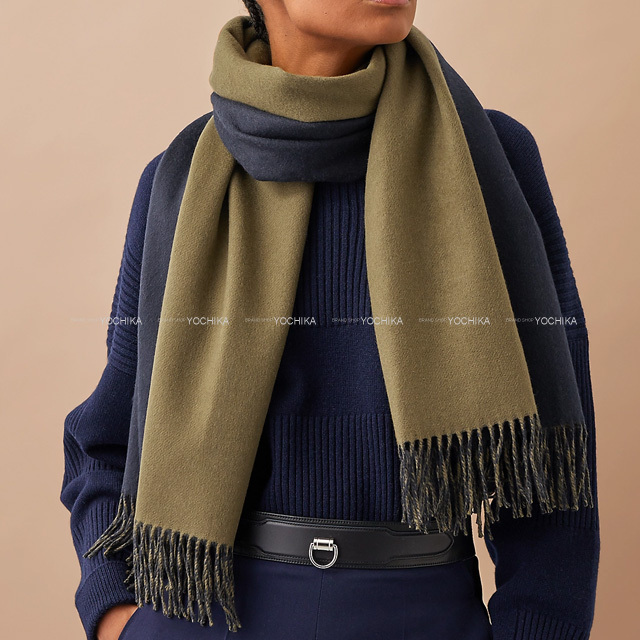 2020年 秋冬 HERMES エルメス ストール 大判 ショール ダブルフェイス