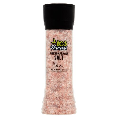 IOS Natural Pink Himalayan Salt with Grinder, 12.9 oz - ShopRite