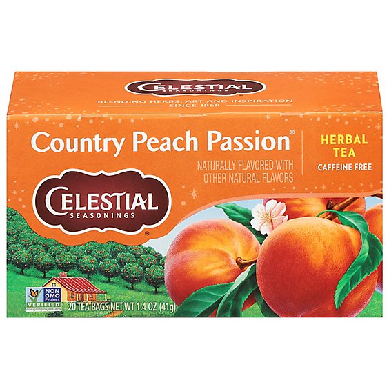 Celestial Seasonings Herbal Tea Bags Caffeine Free Country Peach