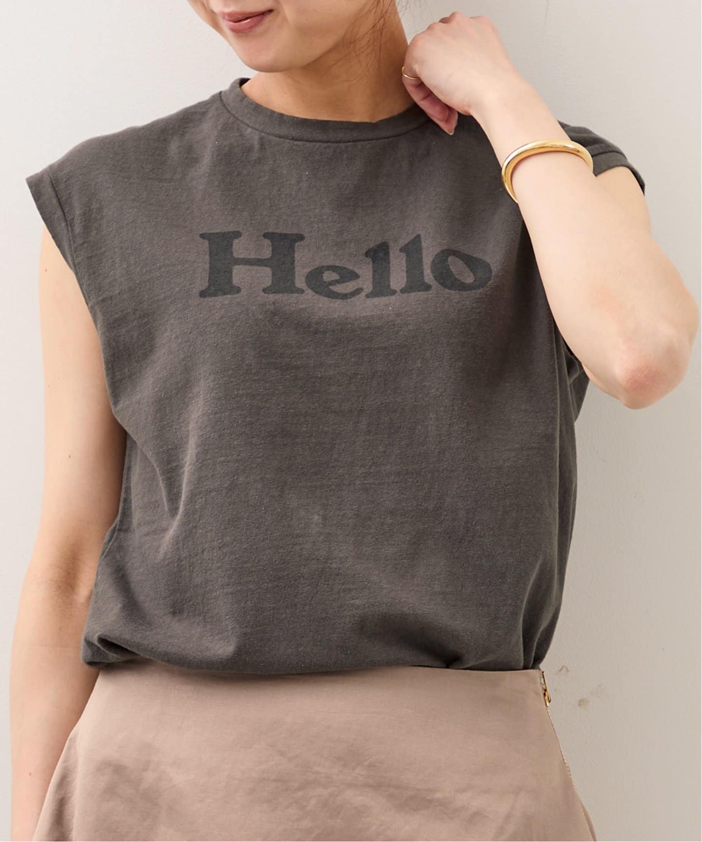 MADISON BLUE/マディソン ブルー】 HELLO NOSLEEVE TEE（Tシャツ