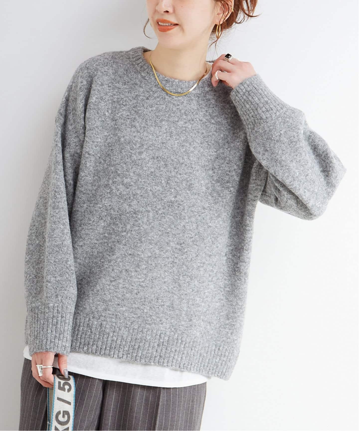 追加》手洗い可 / WOOLMIXクルーネックプルオーバー（ニット／セーター