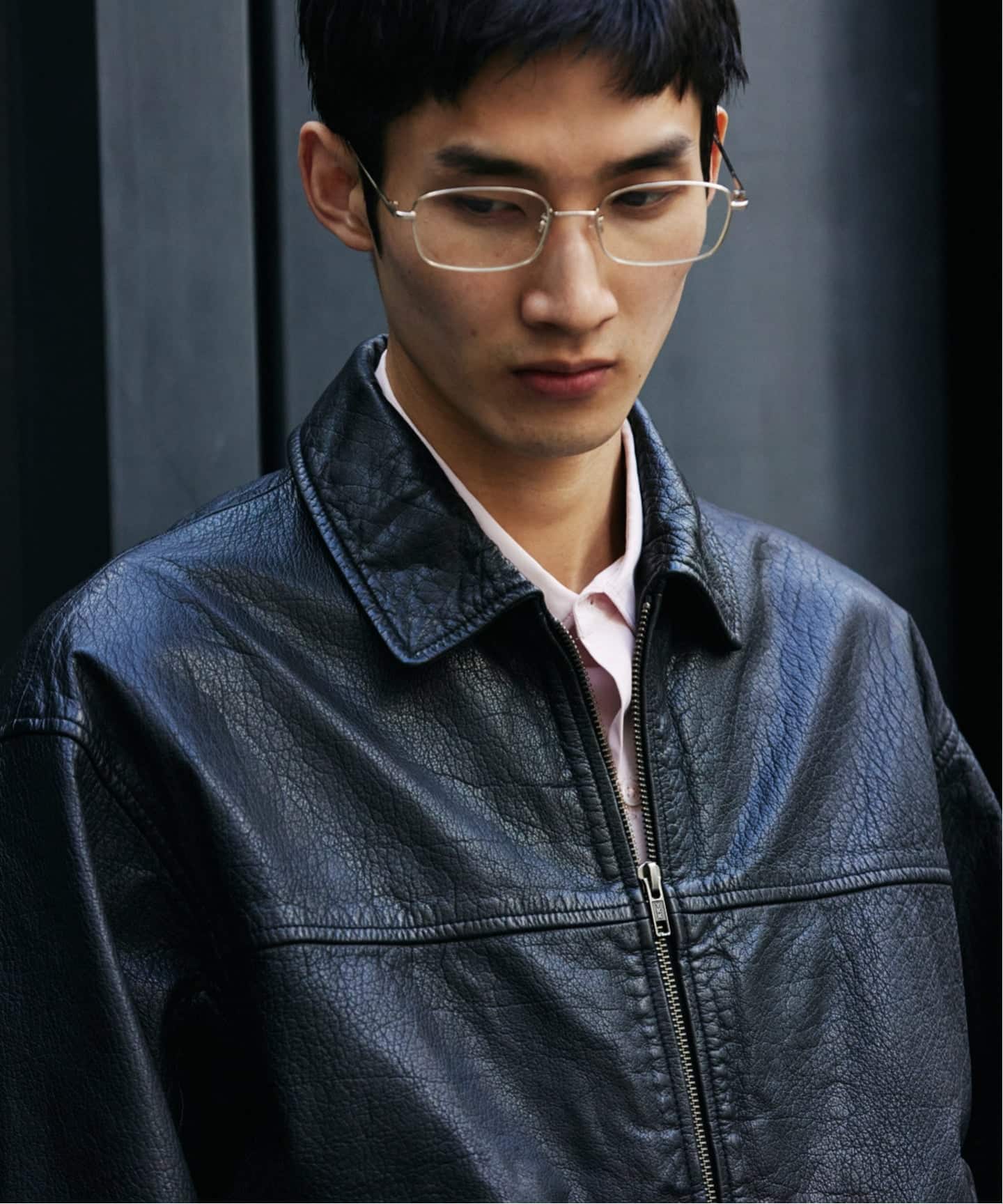 バッファロー レザー ウォッシュ ジップ ブルゾン（レザージャケット