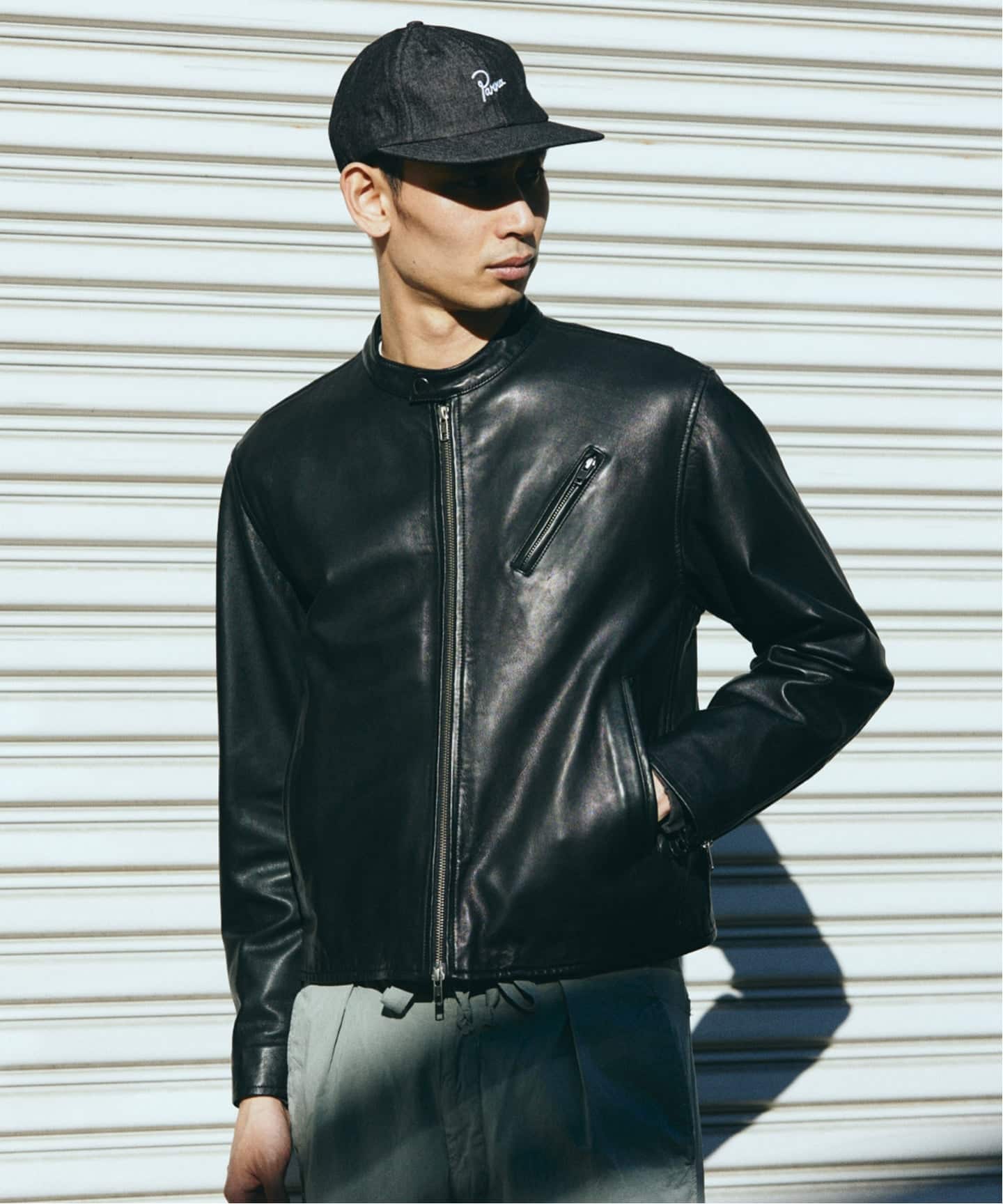 ウォッシュ シープ レザー シングル ライダース（レザージャケット