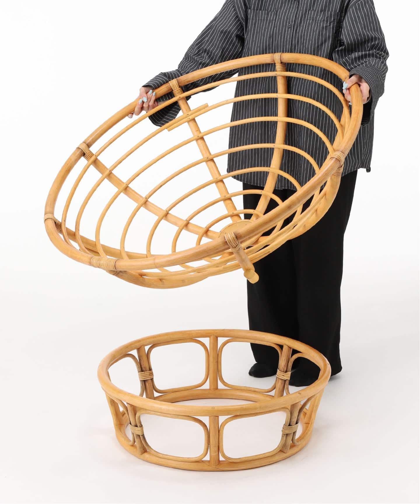 予約》《大型商品》WICKER EASY CHAIR 2nd_I ウィッカーイージーチェア