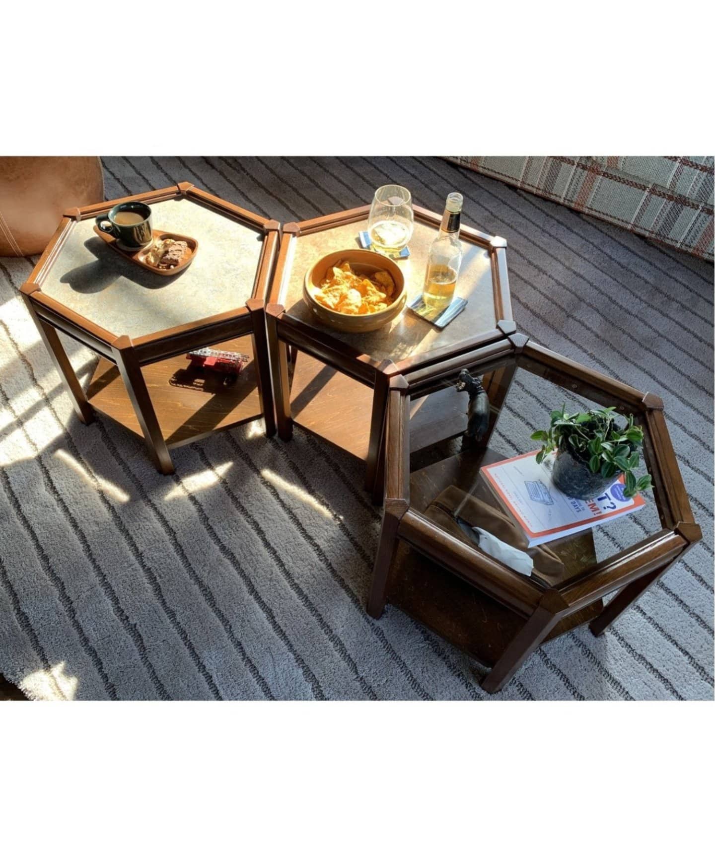 ヴィンテージ BrownSaltman ヘキサゴンセンターテーブル ヴィンテージ