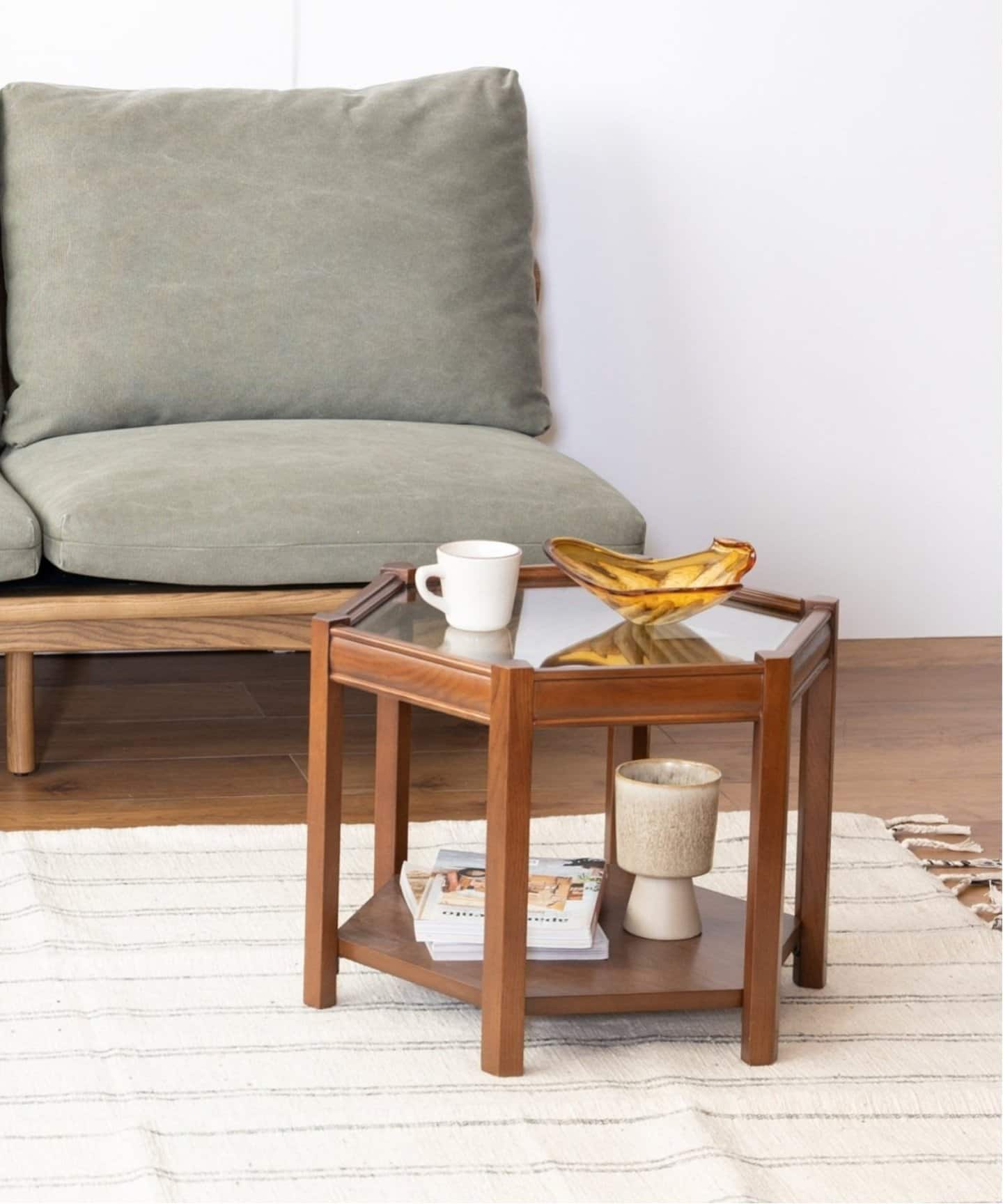 BROOKS HEXAGON TABLE ガラス ブルックスヘキサゴンテーブル（テーブル