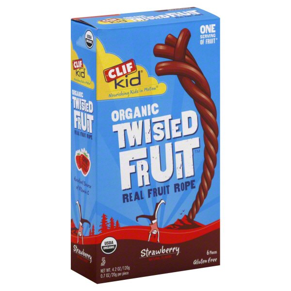Clif Kid Organic Strawberry Twisted Fruit Ropes, 6 ct | Central