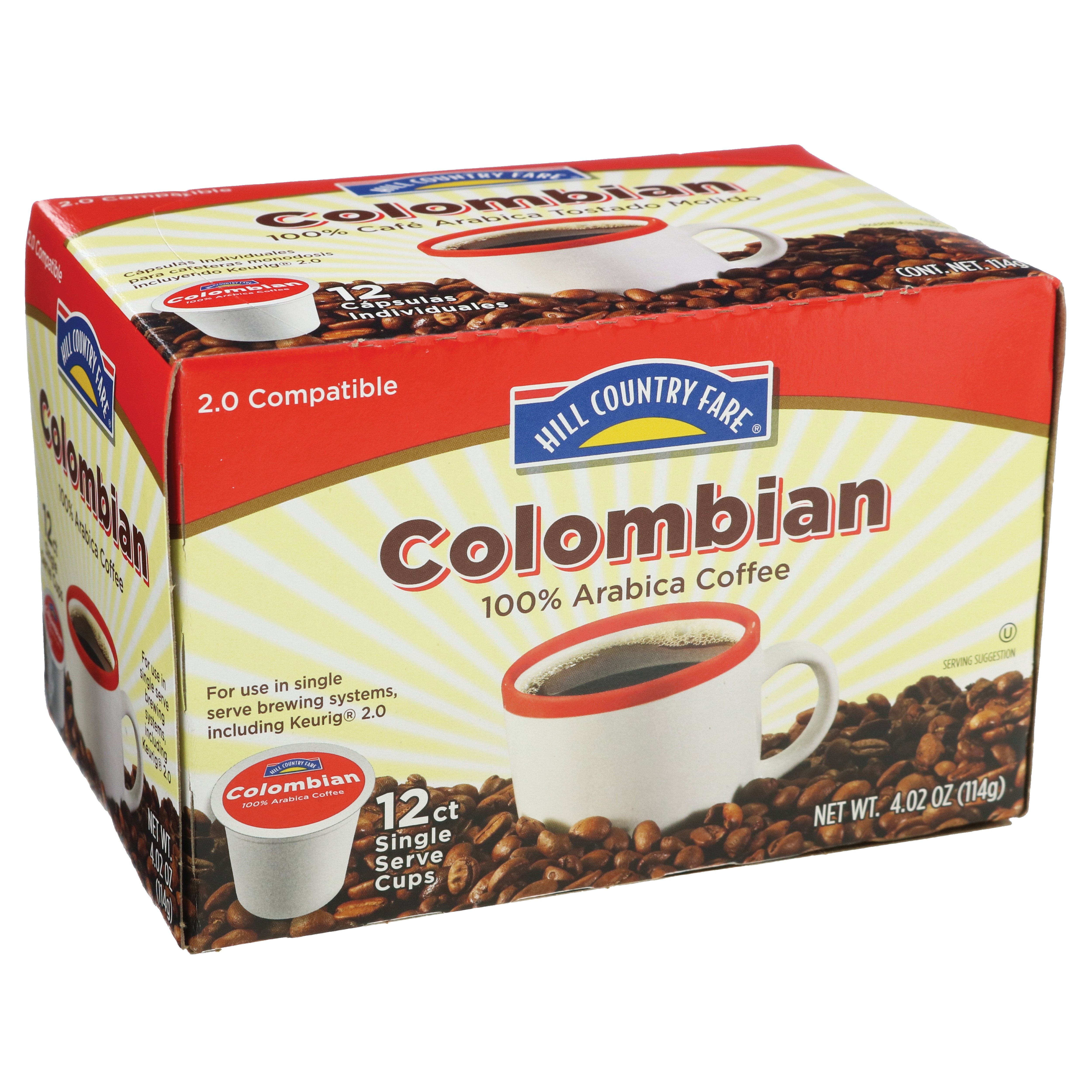 Hill Country Fare Colombian Single Serve Coffee Cups, 12 ct | Joe