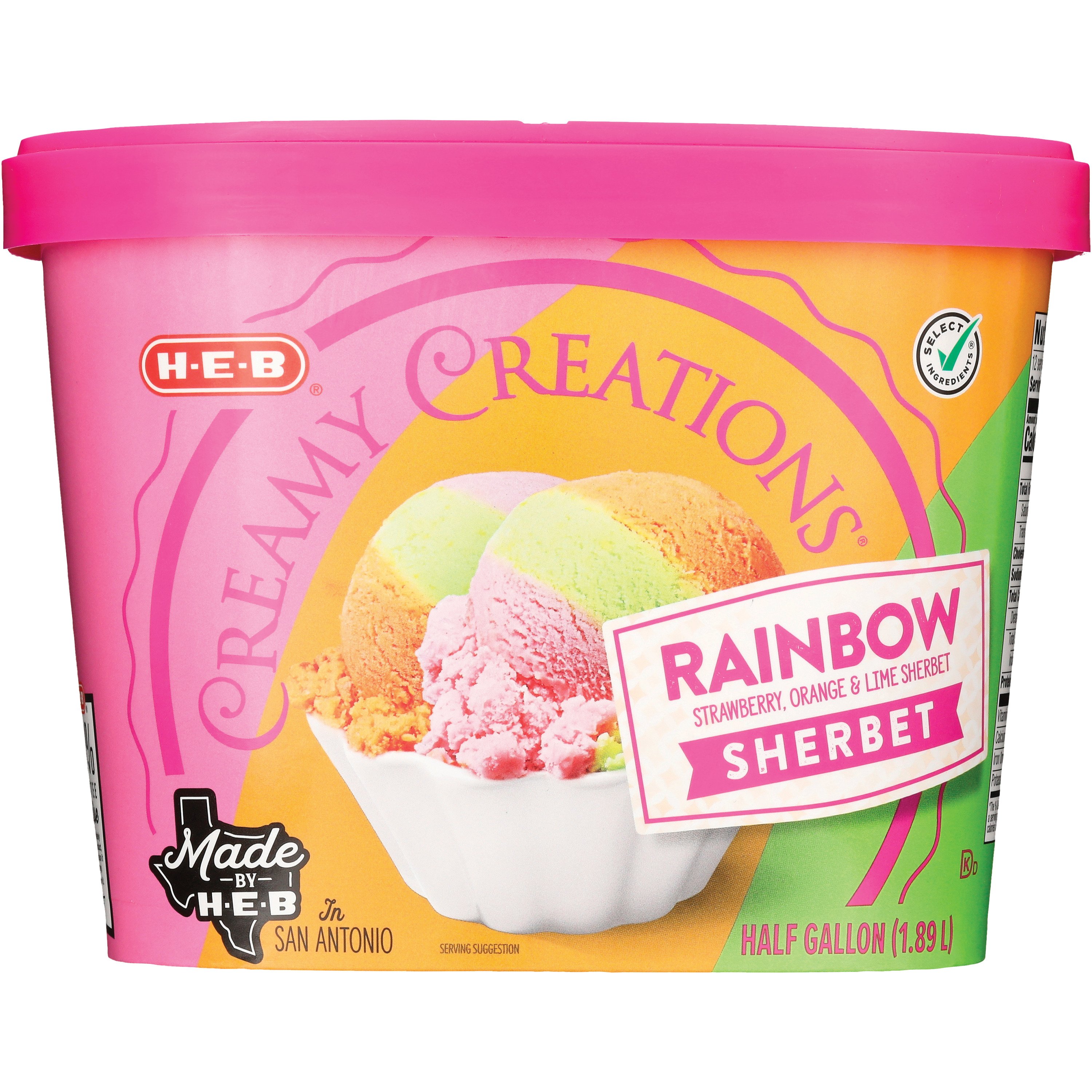 H-E-B Creamy Creations Orange Sherbet, 1 qt | Joe V's Smart Shop