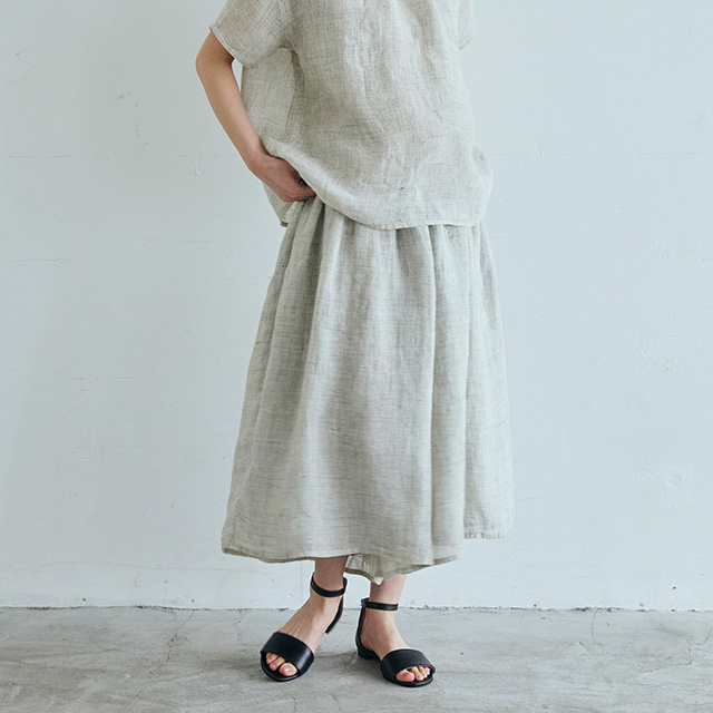 中川政七商店 麻のかや織り キュロットスカート リネン100% 中川政七