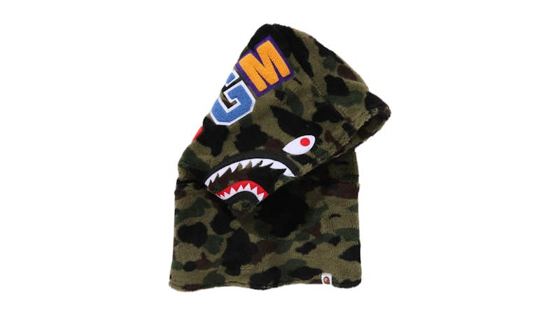 BAPE 1st Camo Shark Boa Snood Green Men's - FW25 - US
