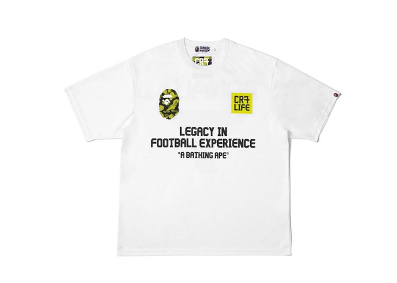 BAPE x CR7Life Ronaldo 7 T-shirt White Men's - SS25 - US