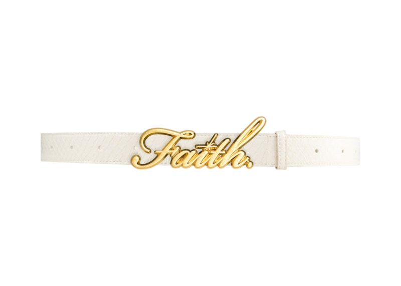 Faith By Luis Snakeskin Belt White in Faux Leather - US