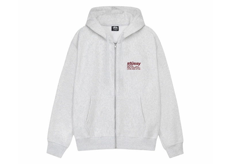 Stussy DNA Zip Hoodie Ash Heather メンズ - SS24 - JP