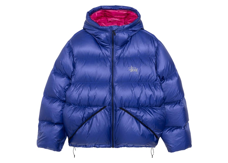 Stussy Down Micro Ripstop Parka Blue Men's - FW24 - US