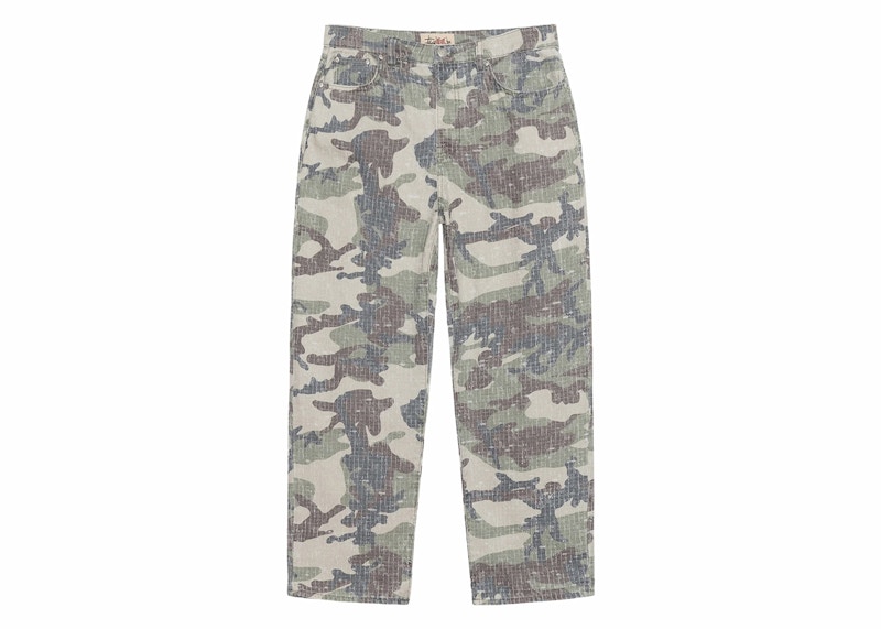 Stüssy Big Ol' Camuflaje Lona Punzón Jean Woodland Camuflaje
