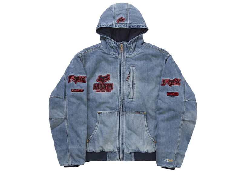 Supreme Fox Racing Hooded Work Jacket Denim Men's - FW25 - GB