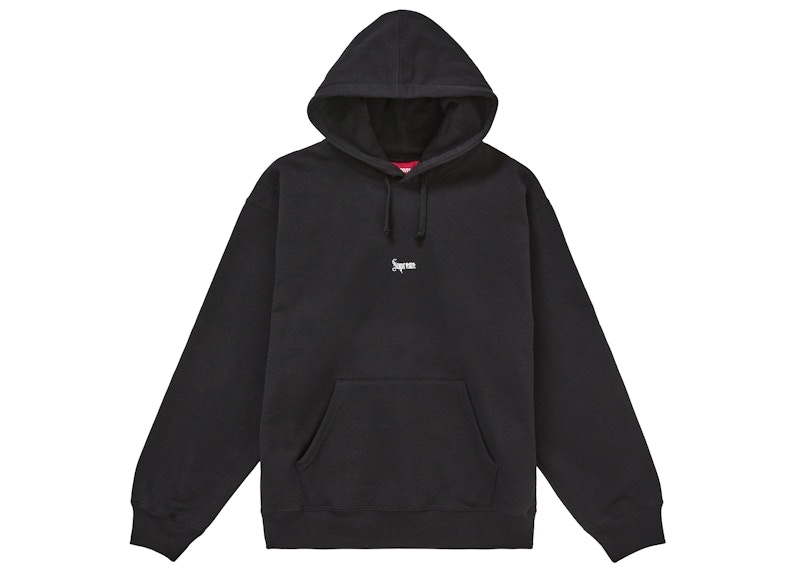Supreme Micro Logo Hooded Sweatshirt (FW24) Black Men's - FW24 - US