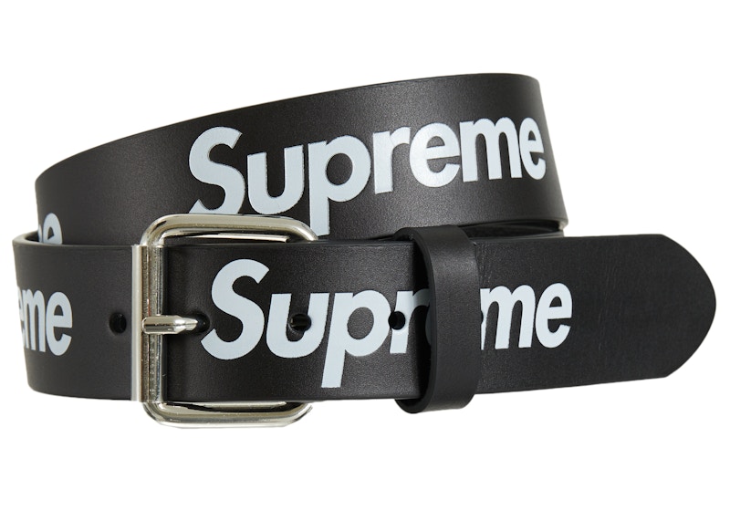 Supreme Repeat Leather Belt Black - SS22 - GB