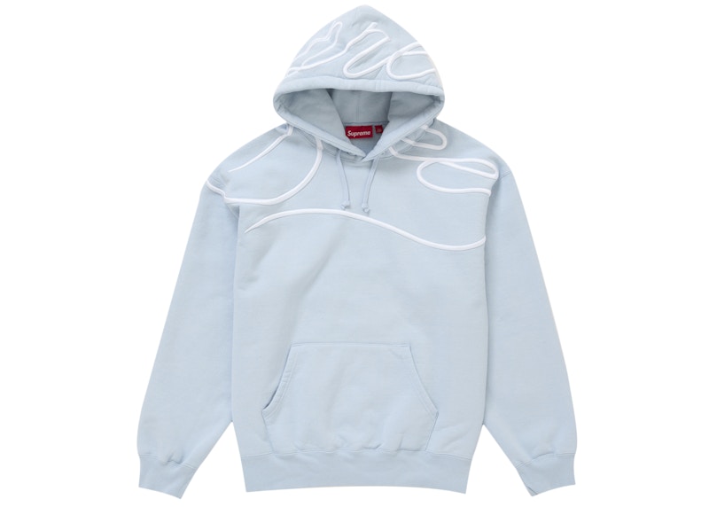 Supreme Shoulder Script Hooded Sweatshirt Dusty Blue メンズ - SS25