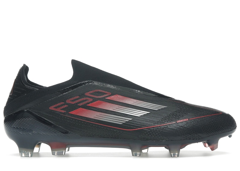 adidas F50 Elite Laceless FG Core Black Iron Metallic Lucid Red
