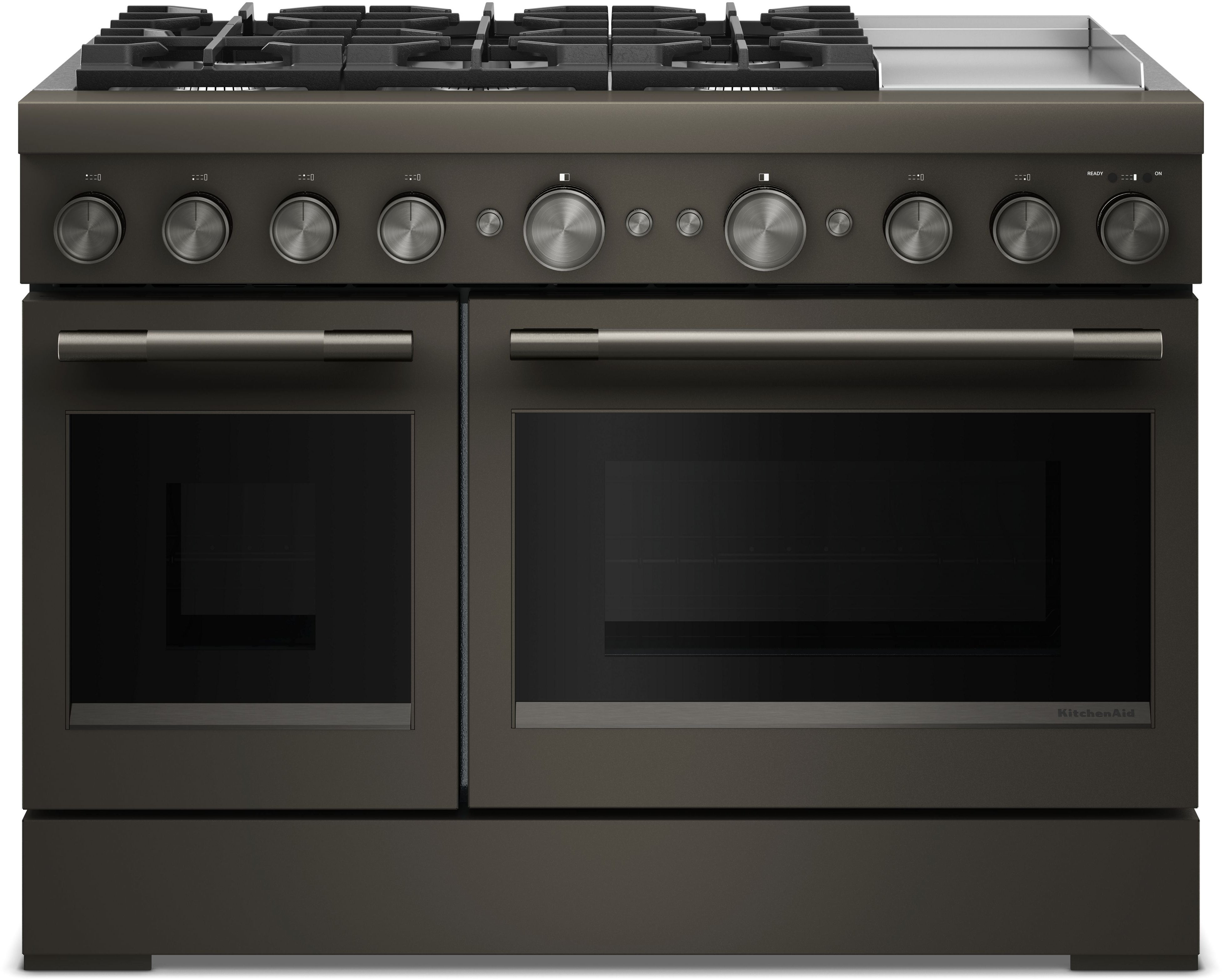 KitchenAid KFDD948SBE 48 Freestanding Dual Fuel Range Black Ore