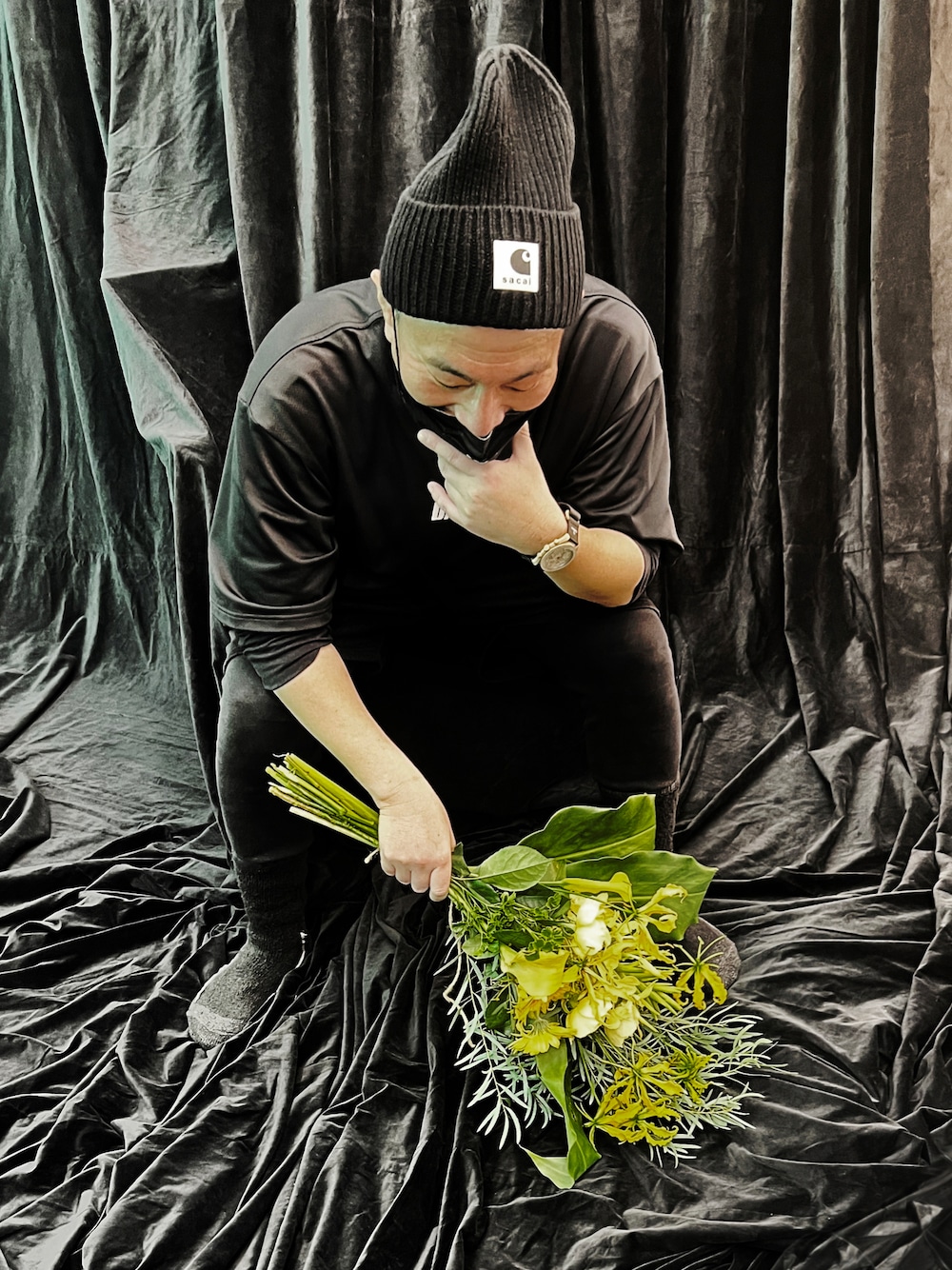 つーるはー｜Sacaiのニットキャップ/ビーニーを使ったコーディネート