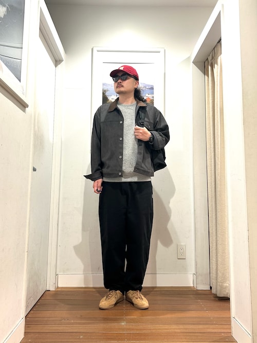 セール】襟切替スウェードタッチシャツジャケット（ブルゾン）｜URBAN