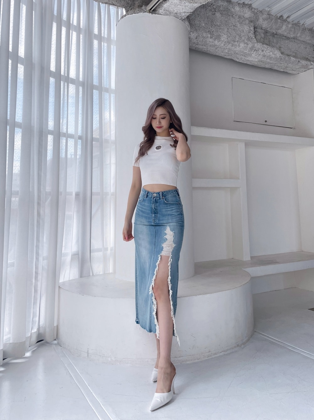 Juria(GYDA)｜GYDAのデニムスカートを使ったコーディネート - WEAR