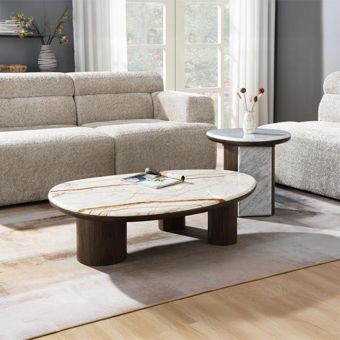 ACME FURNITURE INC Haidar Coffee Table w/Natural Marble LV04565