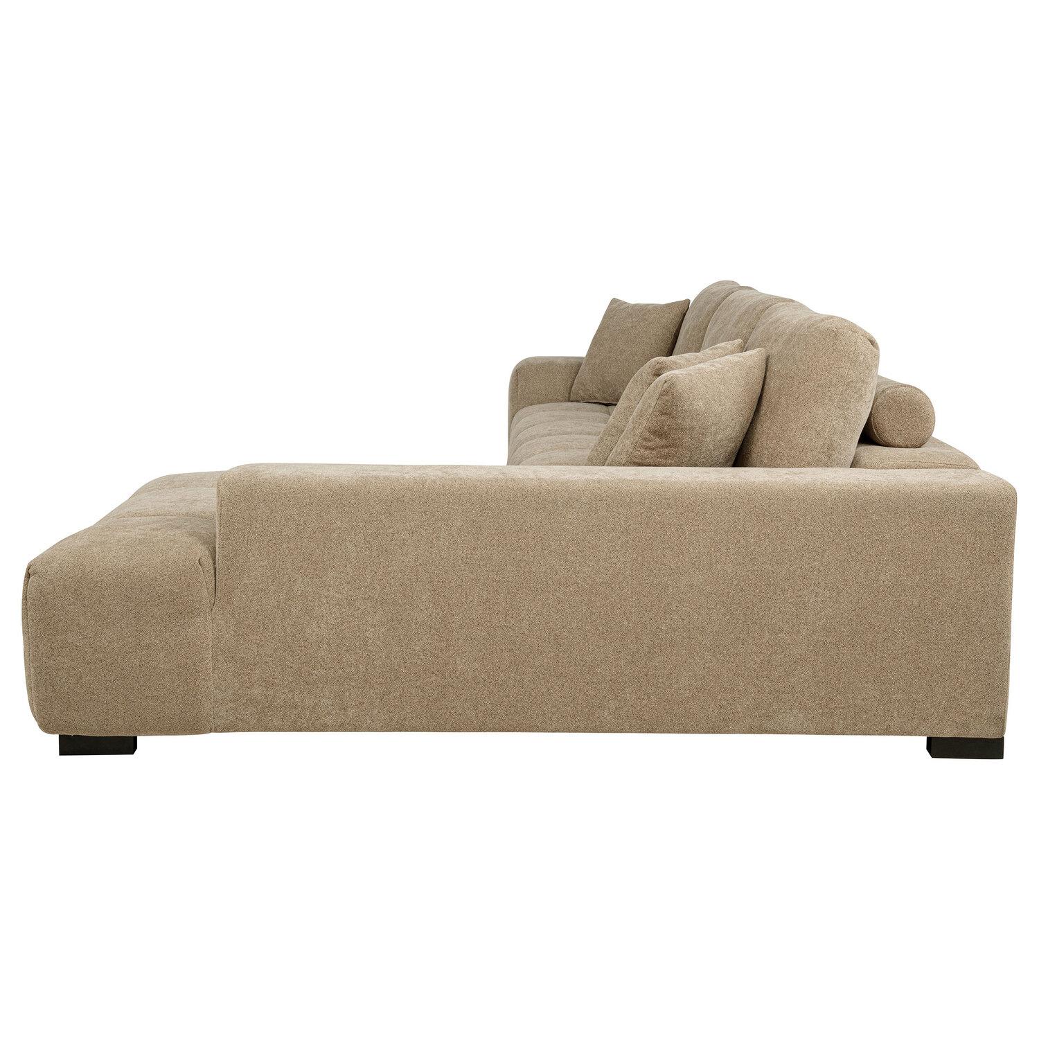 COASTER Octavia Upholstered Sectional Chaise Sofa Camel 509961