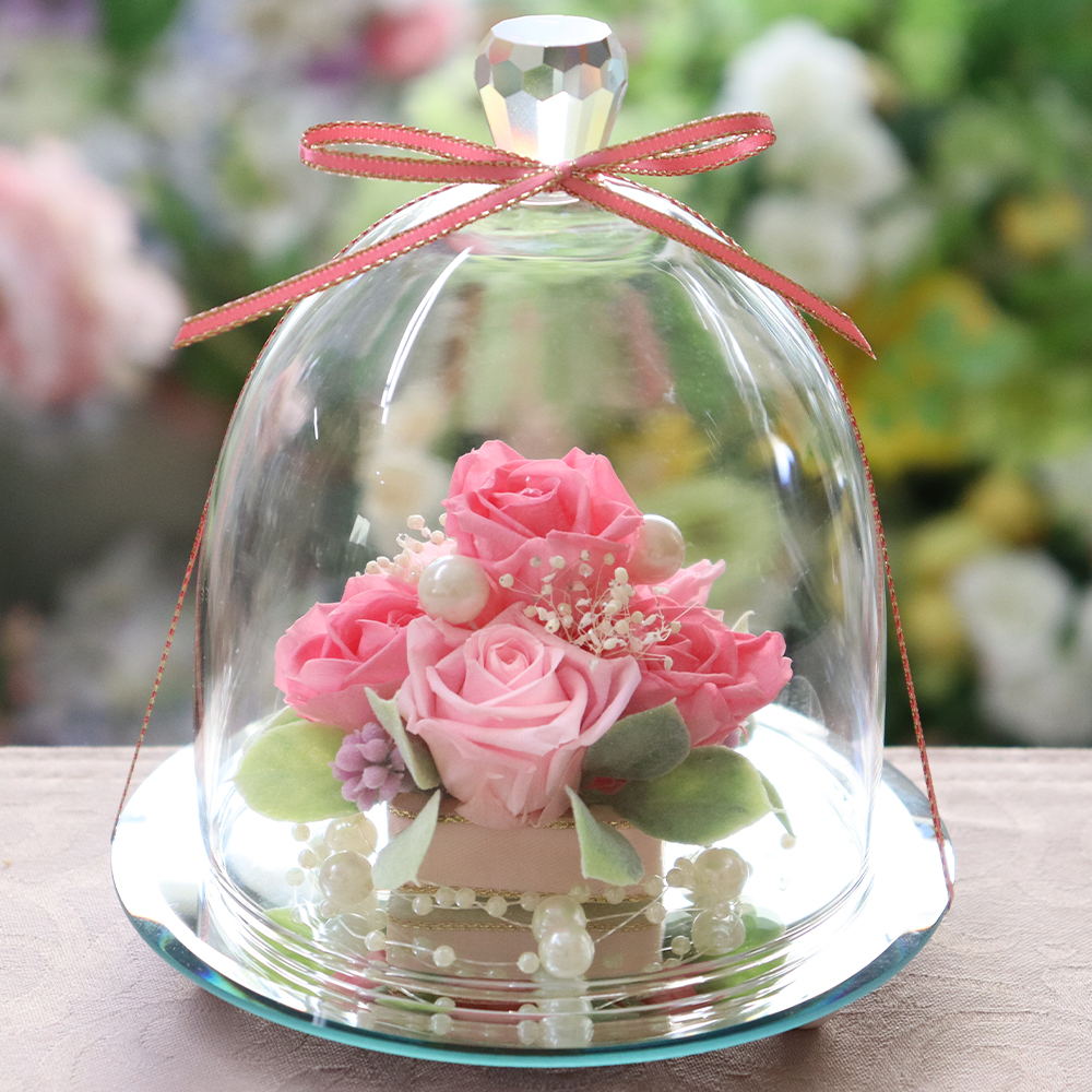 ガラスドーム エレガンス プリザーブドフラワー | プリザーブド