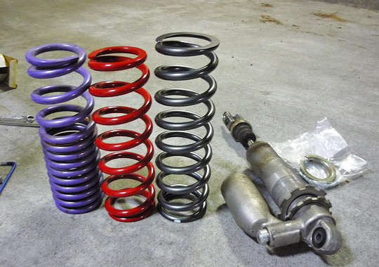 KLX250リアサス、KX125用スプリングを流用 | ///NMR Blog///日本メット