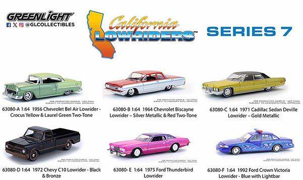 1/64 California Lowriders Series 7 6種セット[グリーンライト]《02