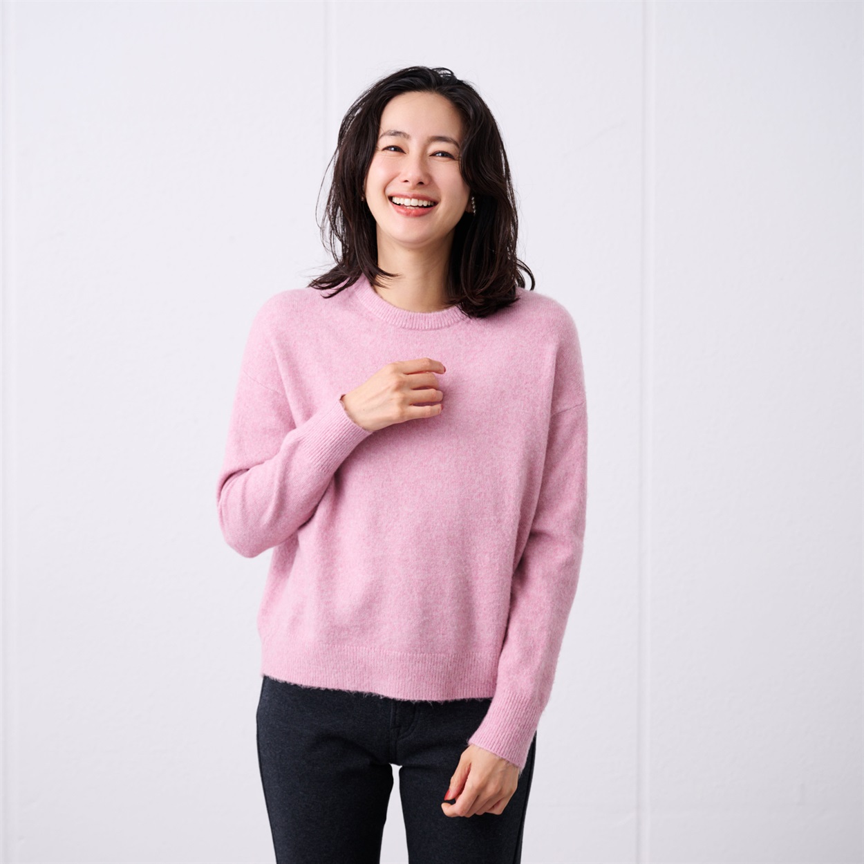 TVC(ティーヴィシー) 洗える エコベジヤーン クルーネックプルオーバー