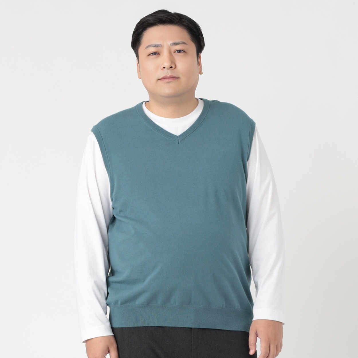 大きいサイズ Vネックベストセーター メンズ GREATESS(グレイテス