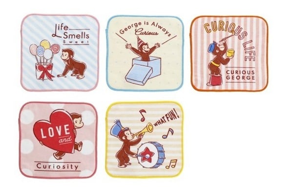 ミニタオル5P おさるのジョージ 4550681008438 新入園入学準備品