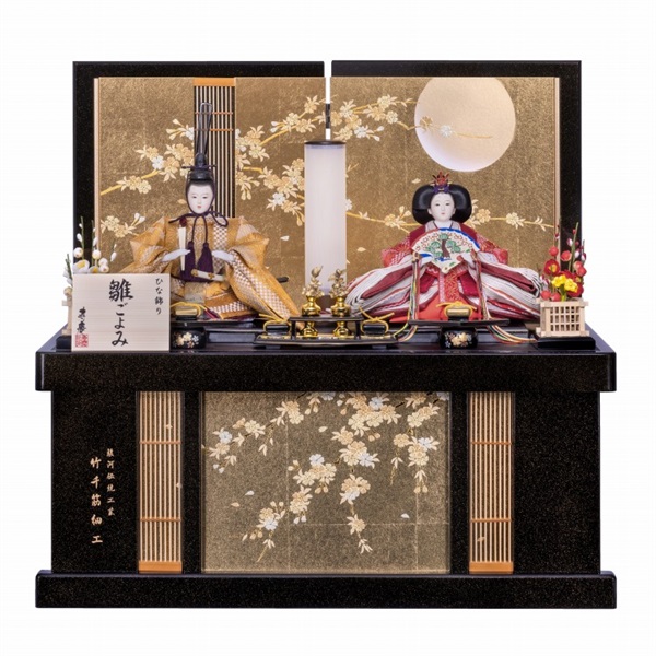 寿慶 親王収納飾り「月夜桜」 4944358078204 ひな人形 雛人形 | イオン