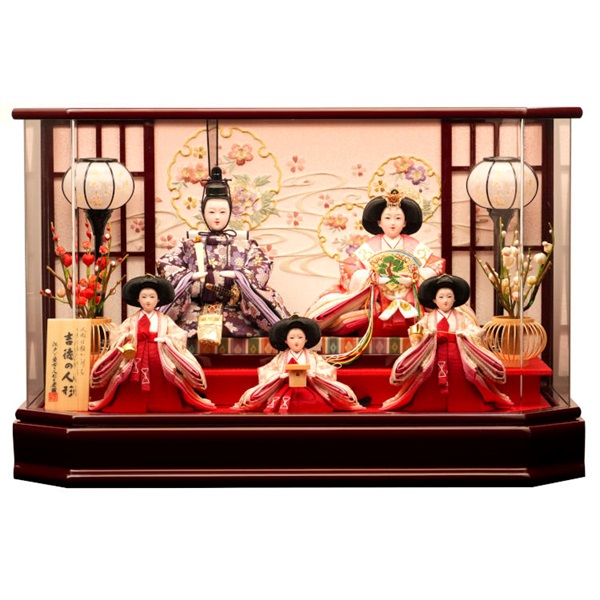 吉德 五人ケース飾り「春風」322998 4979866843730 ひな人形 雛人形