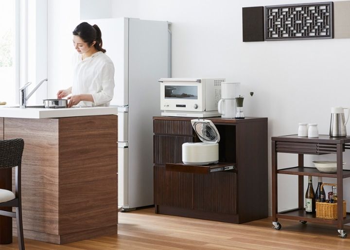 レン・キッチンカウンターv02 870 ～食器棚(カップボード)・キッチン