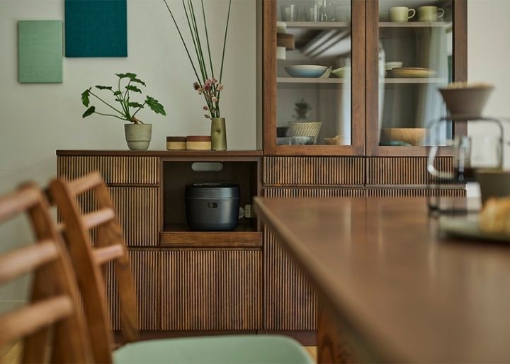 レン・キッチンカウンターv02 870 ～食器棚(カップボード)・キッチン