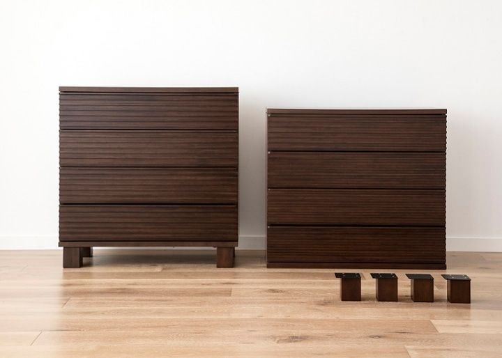 ルーバー・キャビネットv02 850 L ～チェスト～波から着想を得た横