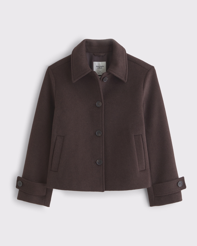 Women's Short Wool-Blend Coat | Women's Coats & Jackets